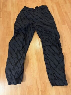 Alexander Wang Black Logo-Print Jogger Sweatpants